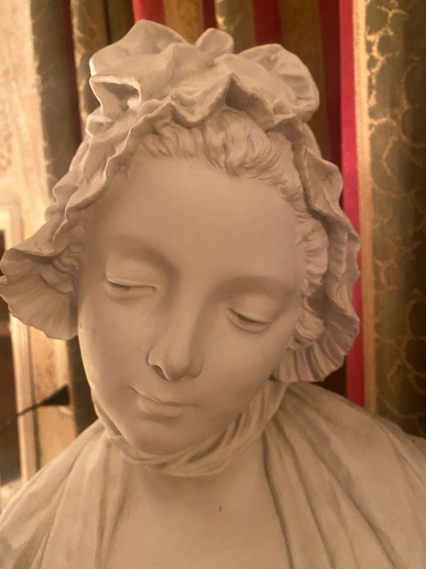 Giovane ragazza con cappello di biscotto XIX secolo