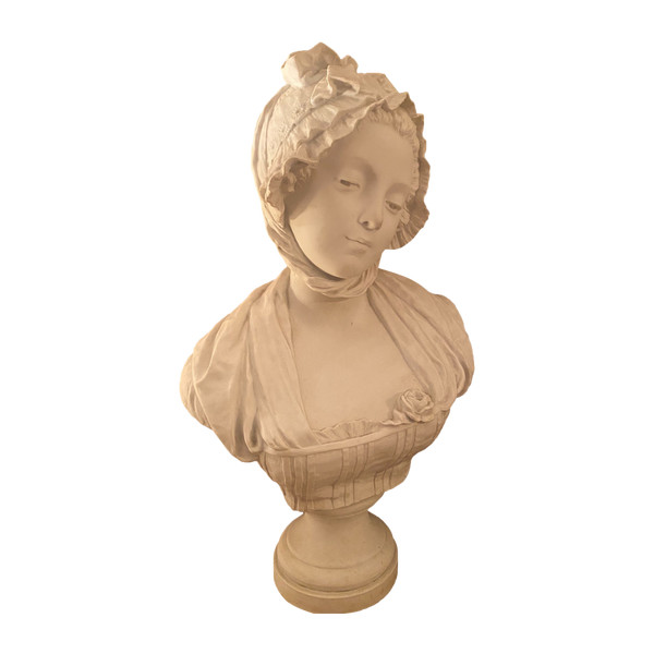 Giovane ragazza con cappello di biscotto XIX secolo