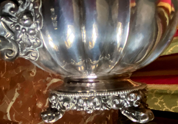 Silver teapot by Fray, hallmarked 1er Titre