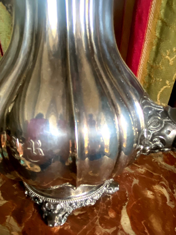Silver teapot by Fray, hallmarked 1er Titre