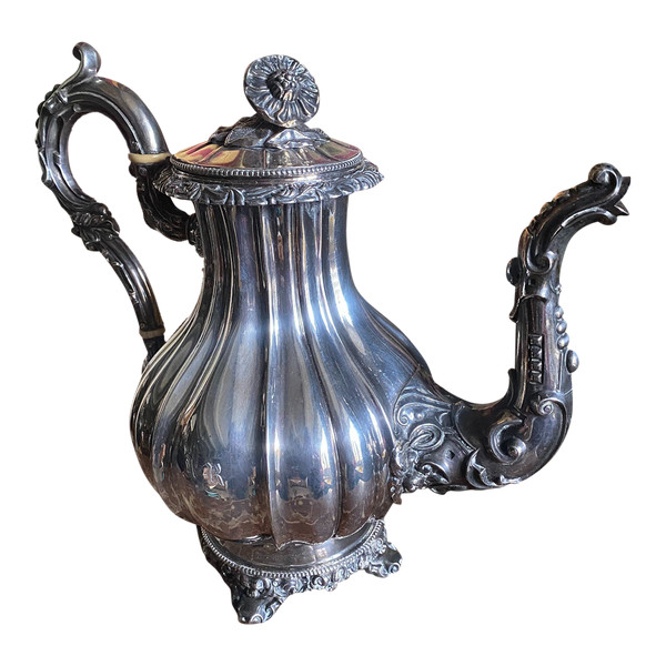 Silver teapot by Fray, hallmarked 1er Titre