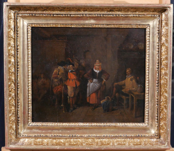 Jean-Baptiste MADOU 1796-1877 Die Versuchung, Szene in einer Taverne, Gemälde