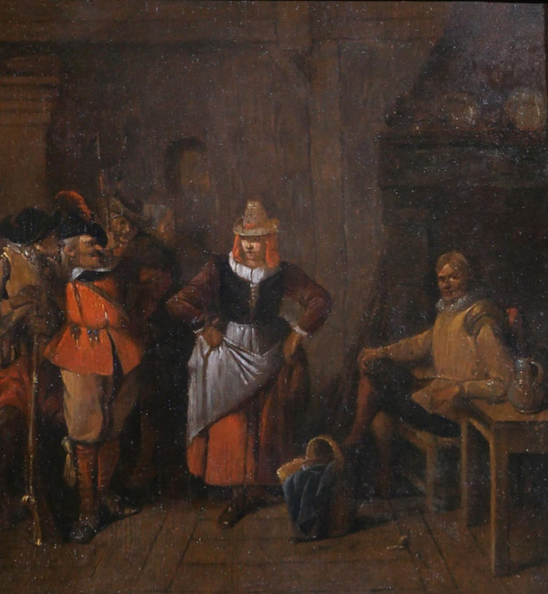 Jean-Baptiste MADOU 1796-1877 Die Versuchung, Szene in einer Taverne, Gemälde