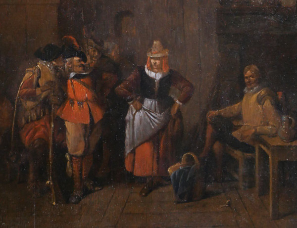 Jean-Baptiste MADOU 1796-1877 Die Versuchung, Szene in einer Taverne, Gemälde