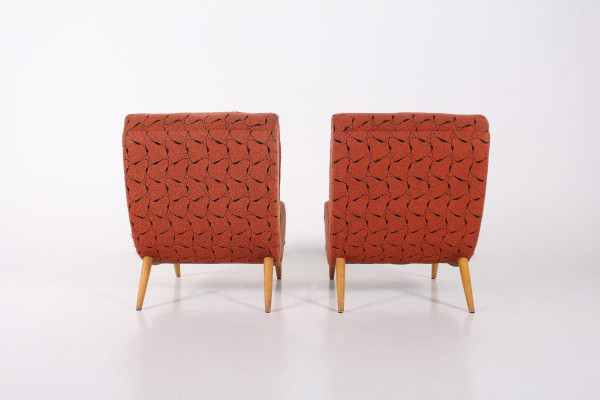 Two Low Chairs and an Ottoman Norman Bel Geddes