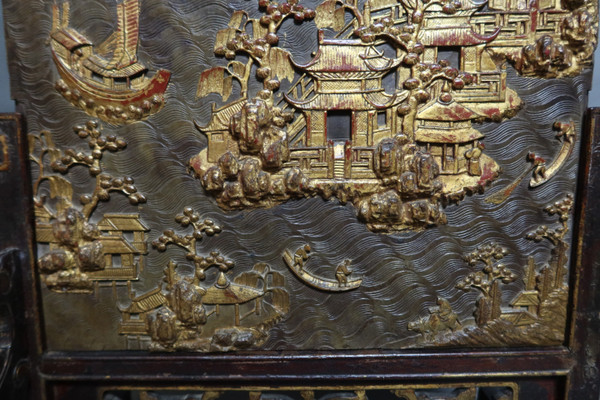 Chine écran en pierre de duan 