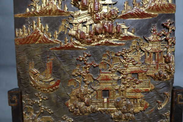 Chine écran en pierre de duan 
