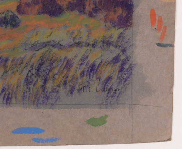 François-Etienne LAHAYE (1878-1949) Provenza, Acquedotto romano (Barbegal?), disegno, 1920 circa