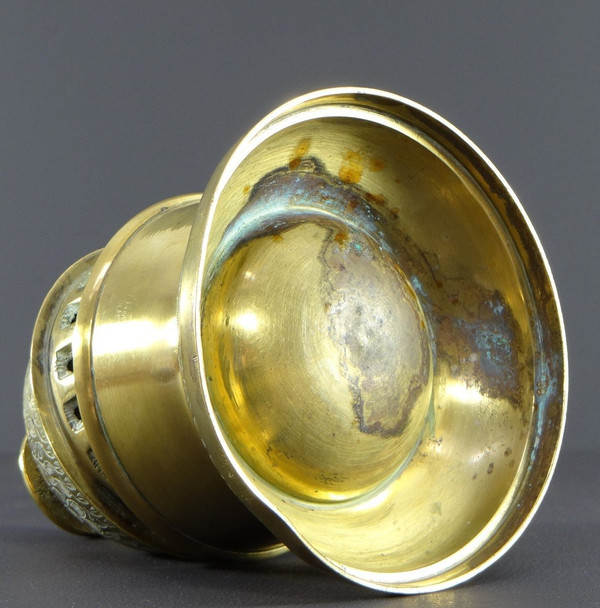 Inde, Années 1930/1950, Clochette De Temple En Laiton Et Bronze.