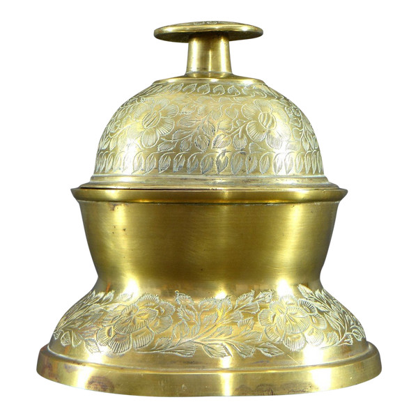 Inde, Années 1930/1950, Clochette De Temple En Laiton Et Bronze.