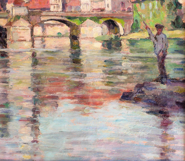 Paul CORDONNIER (1878-1963) Paysage de la Creuse, Argenton-sur-Creuse, tableau, circa 1910-20