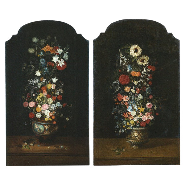 Pair Of Bouquets Of Flowers By Philippe De Marlier