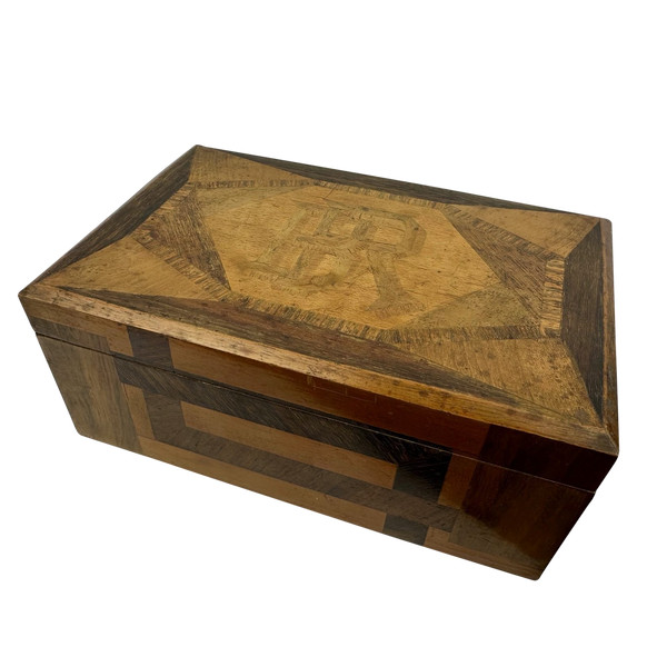 Marquetry box, 19th century