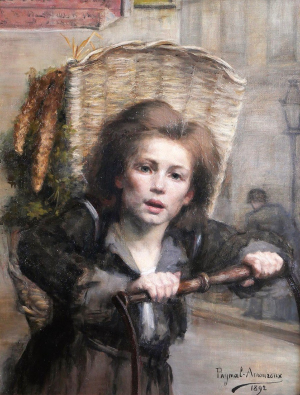 Blanche PAYMAL-AMMOUROUX, 1860-1910 Der Hausierer, Gemälde, 1892