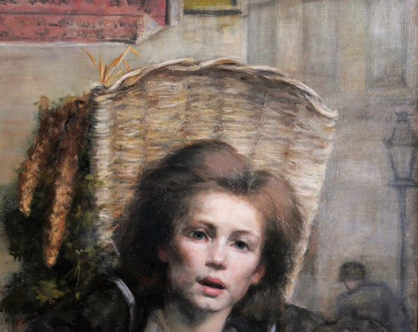 Blanche PAYMAL-AMMOUROUX, 1860-1910 Der Hausierer, Gemälde, 1892