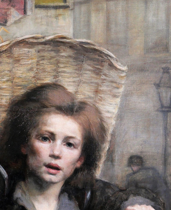Blanche PAYMAL-AMMOUROUX, 1860-1910 Der Hausierer, Gemälde, 1892