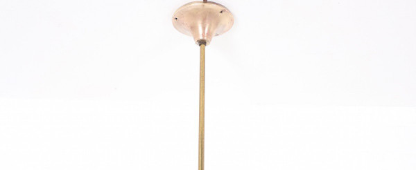 Lustre 4 Feux En Laiton Et Plexiglass.