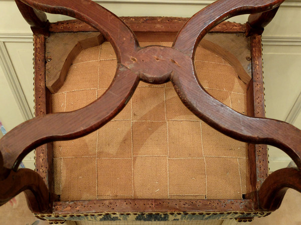 Pair of Louis XIV period armchairs