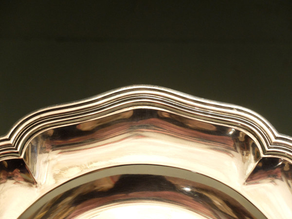 Piatto curvo in argento massiccio - Minerva