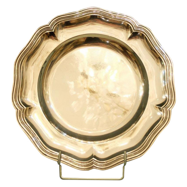 Piatto curvo in argento massiccio - Minerva