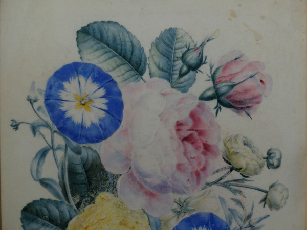 Bouquet di fiori - Gouache del XIX secolo