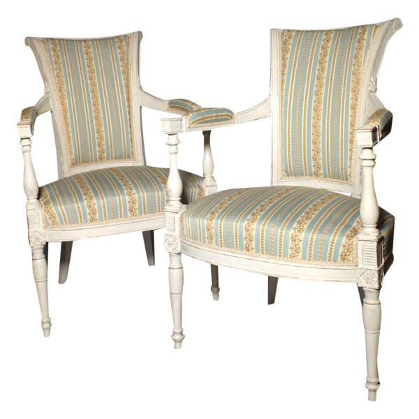 Pair of Directoire period armchairs
