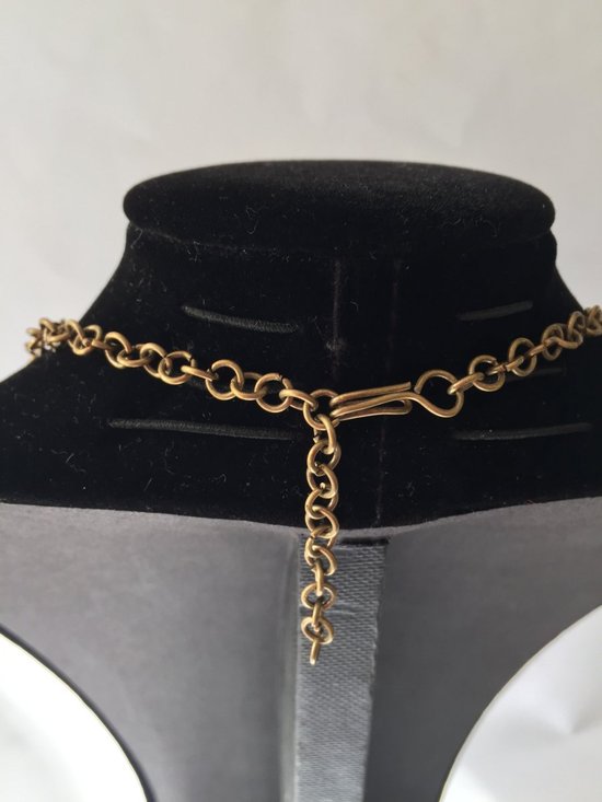 Collier Couture. Métal Doré et Pâte De Verre.