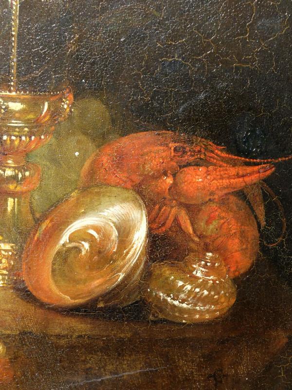 Coppia di nature morte - Olio su rame XIX secolo