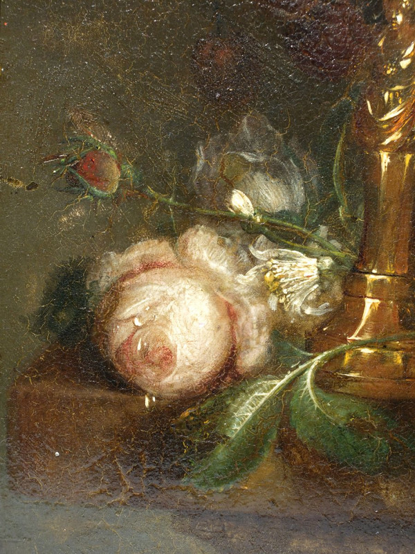 Coppia di nature morte - Olio su rame XIX secolo
