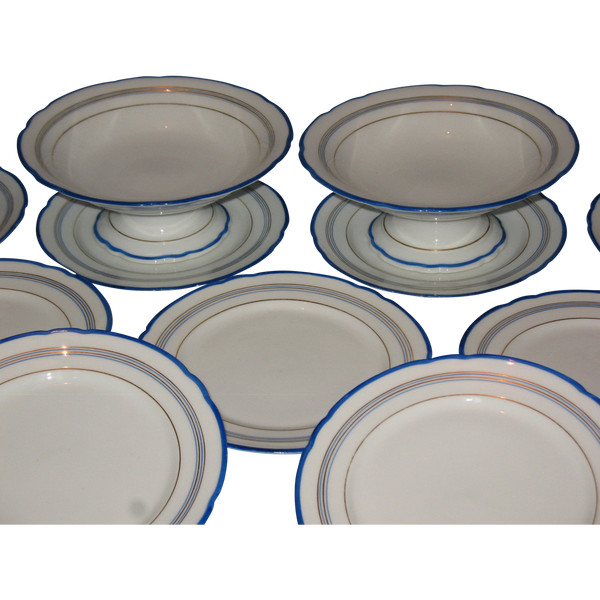 Louis XVI style Paris porcelain dessert service, 19th century