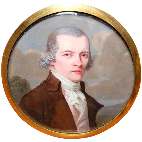 Portrait of Mr Moncand Roux - Enamelled miniature