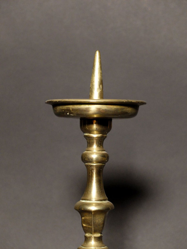 Pair of 17th-century tripod candlesticks