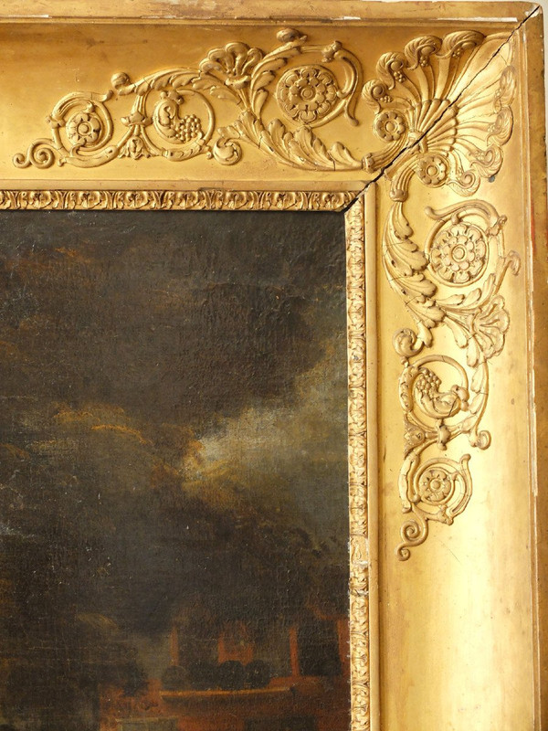 Importante dipinto del XVII secolo "Fiera fiamminga"