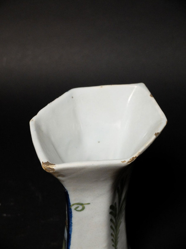 Pair of Delft earthenware vases - 19th century