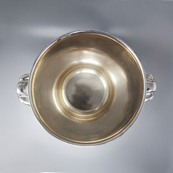 1950 Magnifique Seau à Glace de Christofle en Plaqué Argent. Fabriqué en France