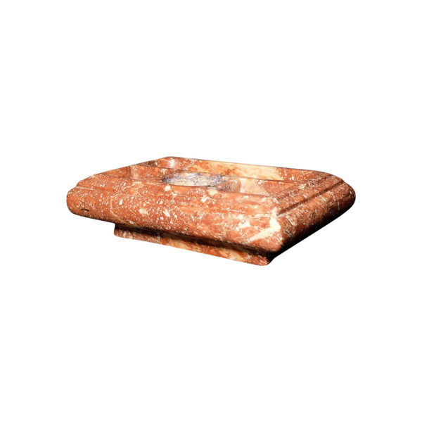 18th century pink marble inkwell