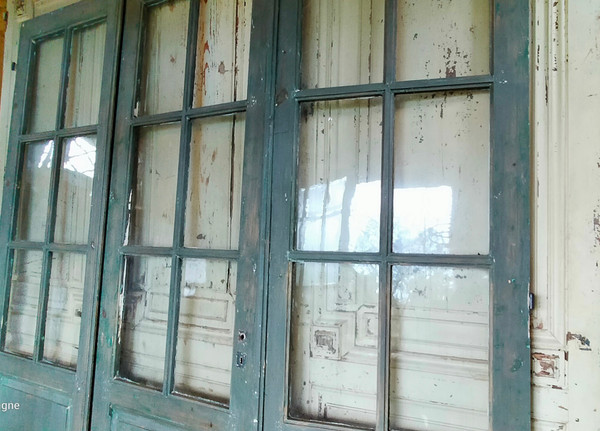 3 Beautiful Old Glass Doors Old Door Partition No1 - 6 Tiles
