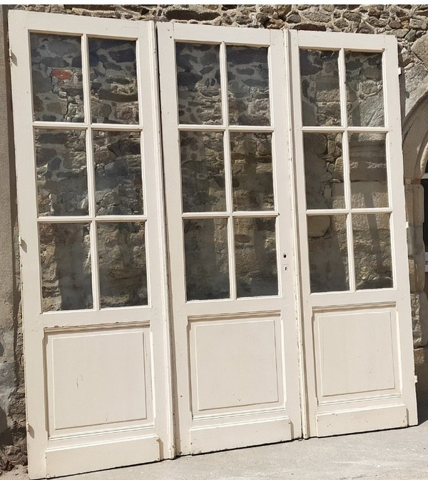 3 Beautiful Old Glass Doors Old Door Partition No1 - 6 Tiles