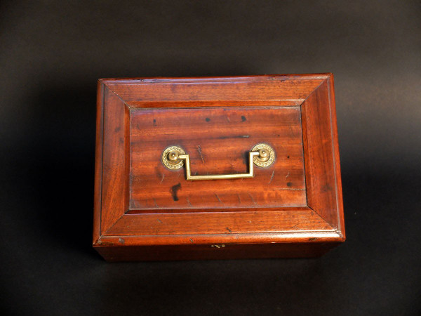 Solid mahogany box from the Restoration period