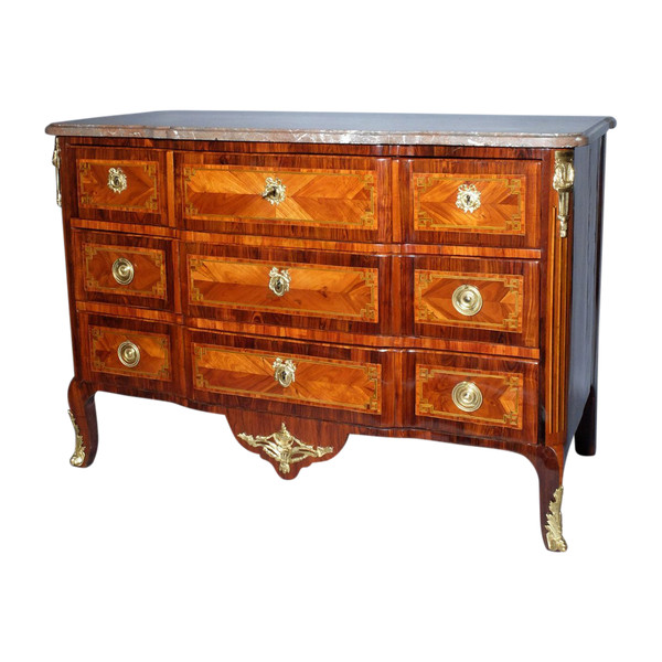 Commode en marqueterie d'époque Transition