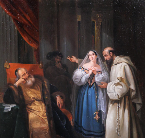 C. Bourticourt (?) Scena del Trovatore, dipinto, 1835 ca.