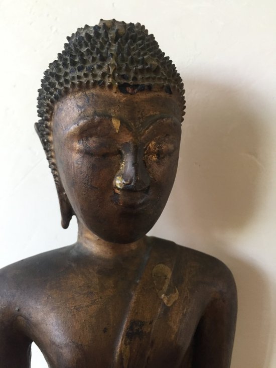 Bouddha ancien Bois doré  XIXème.