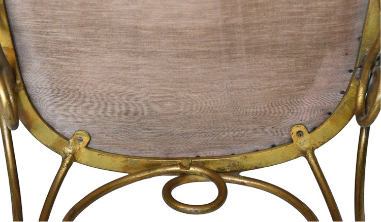 Attributed to René DROUET (1899 - 1993) 4 gilded wrought-iron chairs