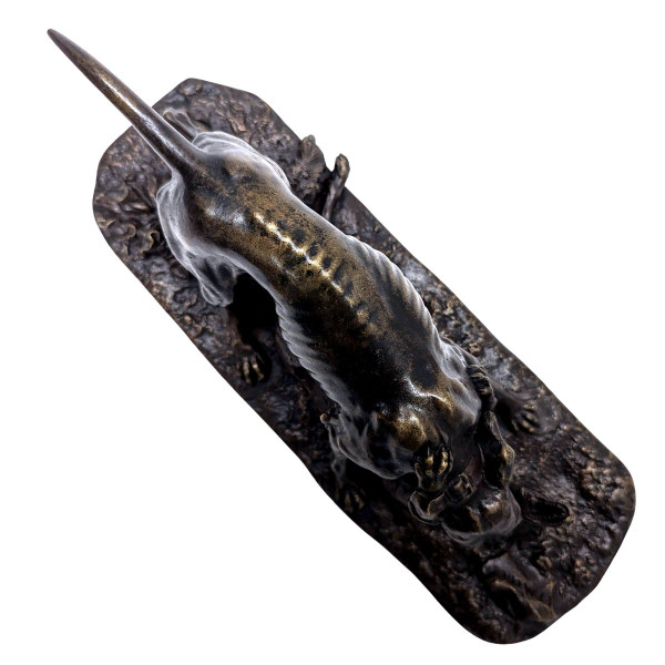 Tierische Bronze Von Pierre-jules Mène Hund Und Fuchs