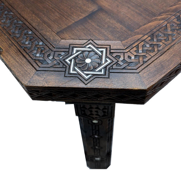 Dining Room Table Inlays Of Mother Of Pearl And Pewter Algeria 1900