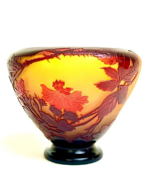 Coupe Gallé Art Nouveau "aux Roses"