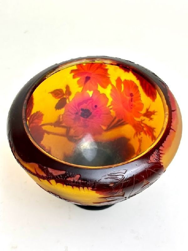 Coupe Gallé Art Nouveau "aux Roses"