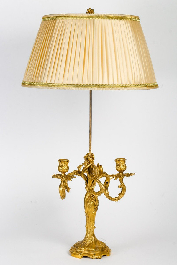 Lampe En Bronze Doré signé Rambaud