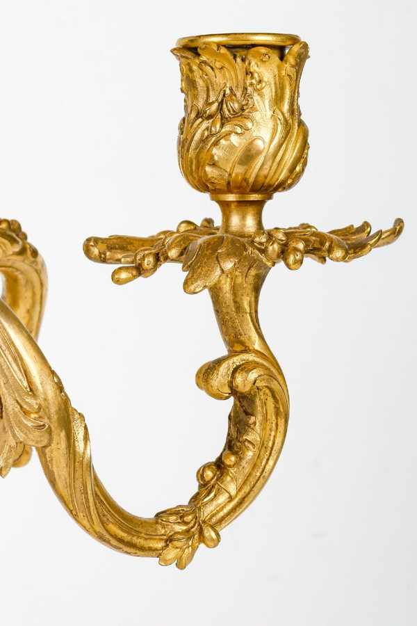Lampe En Bronze Doré signé Rambaud