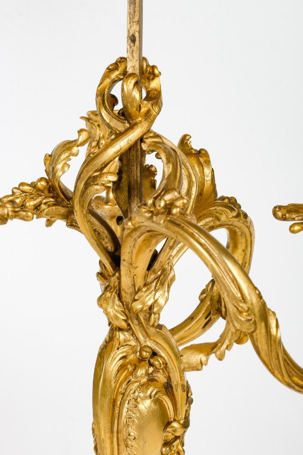 Lampe En Bronze Doré signé Rambaud